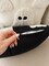 Busa Designs; Black Velvet Embroidered Ghost Lumbar Pillow Cover, 12” x 20” Halloween Décor; Category:Halloween Pillows & Blankets; Image:5